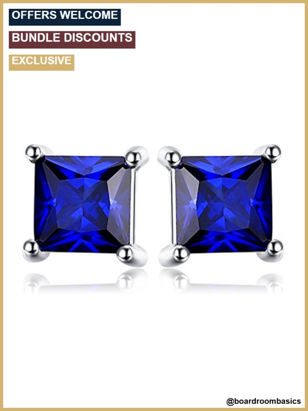 14k Gold Plated 925 Sterling Silver Gemstone Stud Earrings Women Jewelry